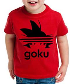 Adi Goku Kinder T-Shirt Son Dragon Master Ball Vegeta Turtle Roshi Db, Kinder T-Shirt Größe:98-104 (3-4 Jahre), Kinder Farben:Rot von Tee Kiki
