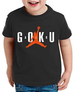 Air Goku Kinder T-Shirt Son Dragon Master Ball Vegeta Turtle Roshi Db, Kinder T-Shirt Größe:152-164 (12-14 Jahre), Kinder Farben:Schwarz von Tee Kiki