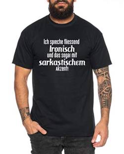 Akzent Herren T-Shirt Cooles lustiges Fun Shirt, Farbe:Schwarz, Größe:3XL von Tee Kiki