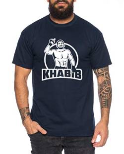 Khabib Finger - Herren T-Shirt Nurmagomedov MMA Eagle Dagestan Cooles Fitness Sport Shirt, Farbe:Dunkelblau, Größe:M von Tee Kiki