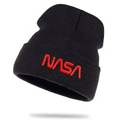 NASA Astronaut Space Rocket Moon Insignia Raumfahrt Nerd - Wollmütze Wintermütze Rollmütze Beanie Mütze Seemannsmütze Unisex Piece von Tee Kiki