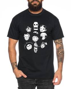 Team Face - Herren T-Shirt Straw Hat Luffy Zoro One Monkey D. Pirat Ace Piece Goku Anime Ruffy, Größe:3XL, Farbe:Schwarz von Tee Kiki