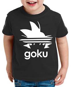 Tee Kiki Adi Goku Kinder T-Shirt Son Dragon Master Ball Vegeta Turtle Roshi Db, Kinder T-Shirt, 122-128 (7-8 Jahre), Schwarz von Tee Kiki