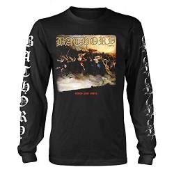 Bathory Longsleeve Blood Fire Death 2 offiziell Männer T-Shirt Herren (Medium) von Tee Shack