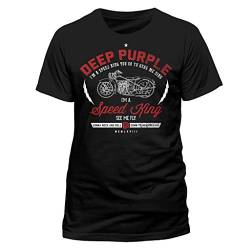 Deep Purple Speed King Rock offiziell Männer T-Shirt Herren (XX-Large) von Tee Shack