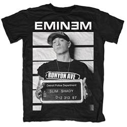 Eminem Arrest Mugshot Slim Shady Rap Rock offiziell Männer T-Shirt Herren (X-Large) von Tee Shack
