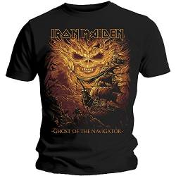 Iron Maiden Ghost of The Navigator Steve Harris offiziell Männer T-Shirt Herren (Large) von Tee Shack