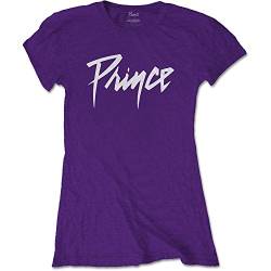 Ladies Prince Purple Rain Logo offiziell Frauen T-Shirt Damen (Large) von Tee Shack