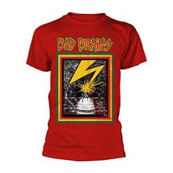 Red Bad Brains offiziell Männer T-Shirt Herren (Medium) von Tee Shack