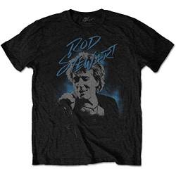 Rod Stewart Mic Pose Rock offiziell Männer T-Shirt Herren (Small) von Tee Shack