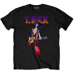 T-Rex Marc Bolan Guitar Pose Rock offiziell Männer T-Shirt Herren (X-Large) von Tee Shack