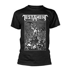 Testament Pitchfork Horns offiziell Männer T-Shirt Herren (X-Large) von Tee Shack