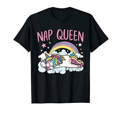 Einhorn Nap Queen Unicorns Funny Humor Quotes Gift T-Shirt von Tee Styley
