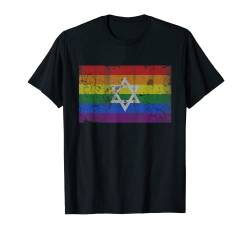 Jüdisches Israel LGBT T-Shirt Gay Lesben Pride Flag Shirt T-Shirt von Tee Styley