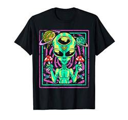 Psychedelic Alien Sci Fi Space Universe Mushrooms T-Shirt von Tee Styley