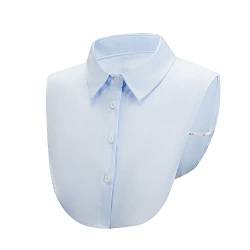 TeeYee Damen Abnehmbare Fake Kragen Formell Blusenkragen Krageneinsatz Halskrause für Kleid/Hemd 033 blau von TeeYee
