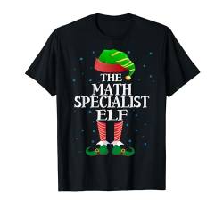 Math Specialist Elf Lustiger passender Schlafanzug Gruppe Weihnachten T-Shirt von TeeaxArt Christmas Elf Groupe Gifts