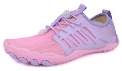 Teechodina Unisex Zehenschuhe Wasserschuhe Strandschuhe Barfußschuhe Barfussschuhe Herren Damen Traillaufschuhe Aquaschuhe Schwimmschuhe Surfschuhe, AD-Rosa, 37 von Teechodina