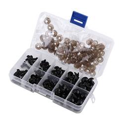 Teegxddy 100 PCS sicherheitsaugen für häkeltiere sicherheitsaugen augen für häkeltiere bastelaugen katze kleine puppenaugen plüsch spielzeug sicherheitsaugen (6mm 8mm 9mm 10mm 12mm) von Teegxddy