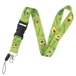 Teegxddy 1PCS Lanyard, Stilvolles, langes Lanyard mit Metallring und Schnalle, ideal für Telefon, Hals, abnehmbarer Hals (Avocado) von Teegxddy