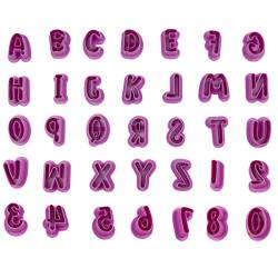 Teegxddy 35 Stück Alphabet- und Zahlen-Ausstecher, Alphabet-Ausstecher, Gebäckstempel, Sirup-Alphabet/Alphabet-Plätzchen-Stempel, Kuchen, Fudge von Teegxddy