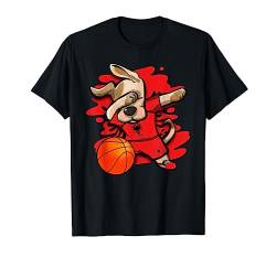 Dabbing Dog Albanien Basketball Fans Trikot Albanische Flagge T-Shirt von Teeisle Albania Basketball