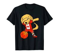 Dabbing Golden Retriever Canada Basketball Fans Trikot Sport T-Shirt von Teeisle Canada Basketball
