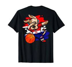 Dabbing Dog Kroatien Basketball Fans Trikot Kroatien Sport T-Shirt von Teeisle Croatia Basketball