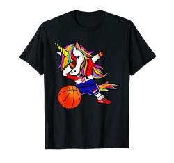 Dabbing Einhorn Kroatien Basketball Fans Trikot Kroatien Flagge T-Shirt von Teeisle Croatia Basketball