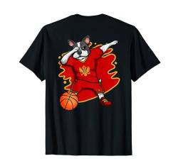Dabbing Frankreichs Bulldogge Montenegro Basketball Fan-Trikot T-Shirt von Teeisle Montenegro Basketball