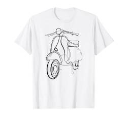 Roller - Moped Retro Italien Scooter T-Shirt von Teeladen