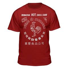 Sriracha Offizielles Hot Chili Sauce Herren-T-Shirt mit Grafik, rot, XX-Large von Teelocity