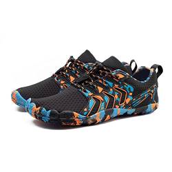 Teemie Barfußschuhe Damen Herren Wasserschuhe Unisex Schnell Trocknend Strandschuhe Schwimmschuhe Surfschuhe Fitnessschuhe Barfuß Schuhe Blau 41 von Teemie