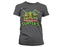 Teenage Mutant Ninja Turtles Damen T-Shirt Gr. Large, dunkelgrau von Teenage Mutant Ninja Turtles