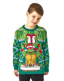 TEENAGE MUTANT NINJA Turtles Jungen Gestrickter Weihnachtspullover | Festlicher TMNT Holiday Sweater Turtle Power in der Weihnachtskleidung Ihres Kindes kleine TMNT-Fans von TEENAGE MUTANT NINJA