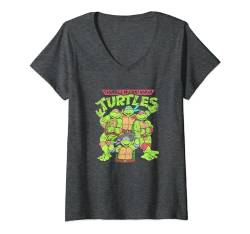 Teenage Mutant Ninja Turtles Klassische Gruppenpose T-Shirt mit V-Ausschnitt von Teenage Mutant Ninja Turtles