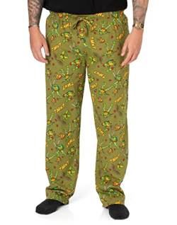 Teenage Mutant Ninja Turtles Mens Lounge Hosen TMNT Green PJs Hosen XL von Teenage Mutant Ninja Turtles