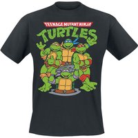 Teenage Mutant Ninja Turtles T-Shirt - Group - S bis XXL - für Männer - Größe M - schwarz  - Lizenzierter Fanartikel von Teenage Mutant Ninja Turtles