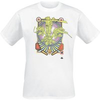 Teenage Mutant Ninja Turtles T-Shirt - Team - S bis XXL - für Männer - Größe L - weiß  - Lizenzierter Fanartikel von Teenage Mutant Ninja Turtles