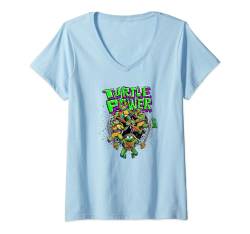 Teenage Mutant Ninja Turtles: Mutant Mayhem Retro Group T-Shirt mit V-Ausschnitt von Teenage Mutant Ninja Turtles