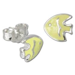 Teenie Weenie Kinder und Jugendliche-Ohrstecker 925 Sterling Silber Emaille VSDO605Y von Teenie-Weenie