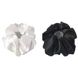 2 Stück Vogelnest Haarspangen Satin Scrunchie Haarklammern Bun Maker Erweiterbarer Pferdeschwanz Halter Haarschmuck für Frauen und Mädchen von Teensery