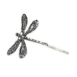 6 Stück Metall-Haarspangen, Antik-Silber, Libelle, Haarnadeln, Vintage-Bobby-Pins, Haarspangen, Haar-Accessoires für Frauen und Mädchen von Teensery