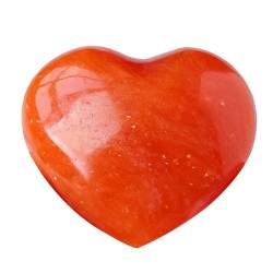Aventurin-Kristalle | Rote natürliche Herzsteine,Steinornamente, roter Kristall, Palmsteine zum Stressabbau, Valentinstag-Liebesstein für Teenager, Frauen, Männer Teksome von Teksome