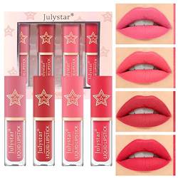 Lipgloss Mattstift - Antihaftbeschichtetes 12-Farben-Matt-Flüssig-Lippenstift-Set - Antihaft-Becher, verblasst nicht, wasserdichter Lipgloss, matt, flüssiger Lippenstift, Make-up-Set für Teksome von Teksome