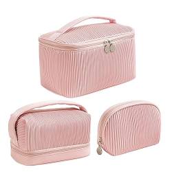 Reise-Kulturtasche – Reise-Kosmetiktasche – tragbarer, wasserdichter Make-up-Organizer mit großer Kapazität für Hautpflege, Toilettenartikel, Frauen, Mädchen Teksome, Cherry Blossom Powder, 1 von Teksome