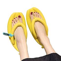 Teksome Bananen- | Bequeme Bananen-Strandsandalen für Damen - rutschfeste dicke Unterseite Hausschuhe Badezimmer Pool Strand Sommersandalen von Teksome