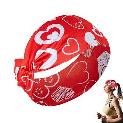 Teksome Damen-Stirnband – Haarbänder, Yoga-Workout-Stirnbänder, Liebesmuster, tragbar, modisch, elastisch, Haarschmuck für Frauen und Mädchen von Teksome