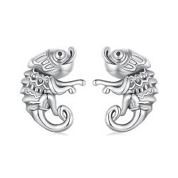 Chamäleon Ohrringe 925 Sterling Silber Ohrringe,SCE1661 von Teleye