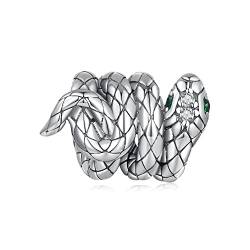 Spirale Schlangen-Anhänger aus 925er Sterlingsilber, passend für Pandora-Armbänder, Sterling-Silber von Teleye